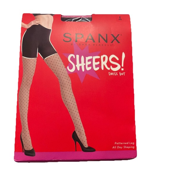 SPANX Other - Spanx Sheers Black Swiss Dot Shaping All Day Style 397 Size E New